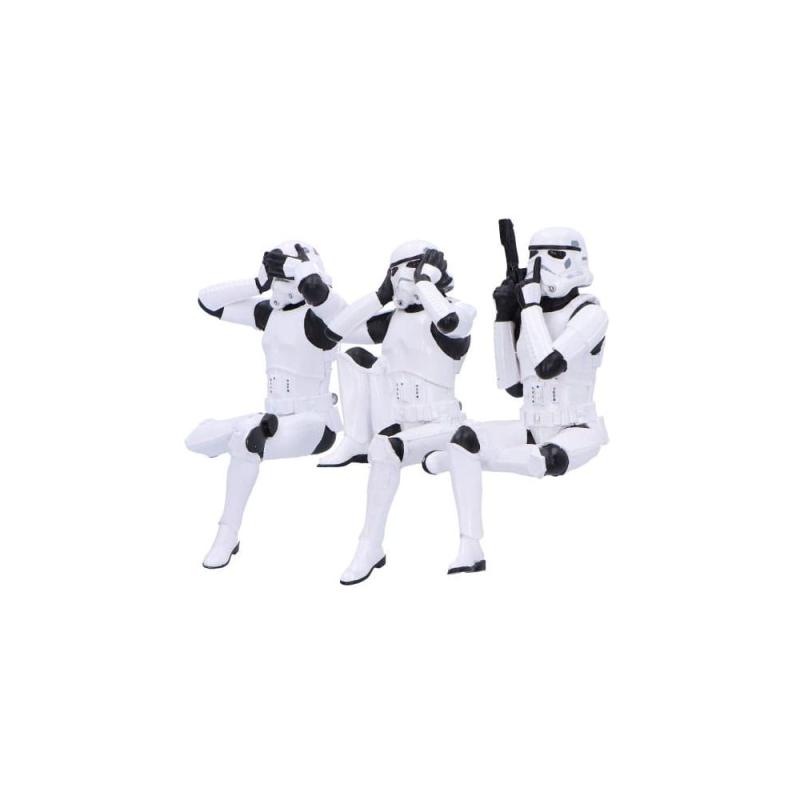 Stormtrooper Figures Three Wise Sitting Stormtroopers 11 cm