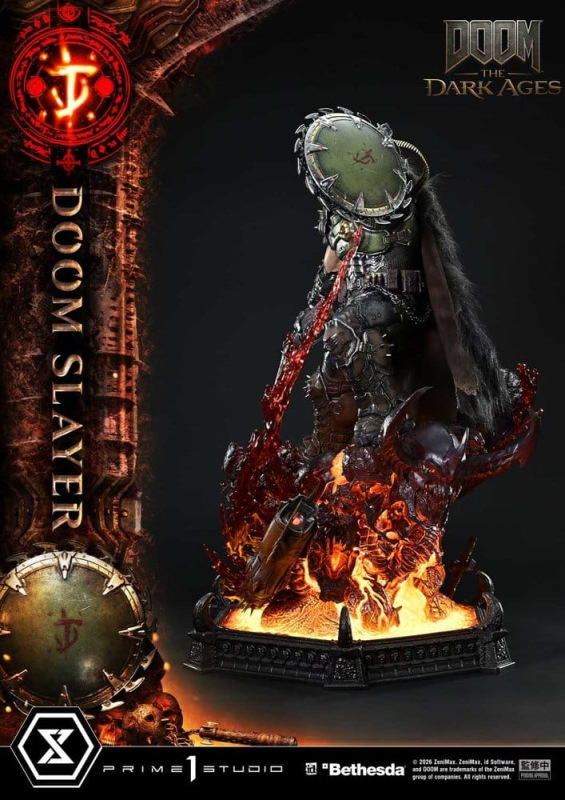 DOOM: The Dark Ages Ultimate Premium Masterline Series Statue 1/4 DOOM Slayer DX Bonus Version 77 cm 13