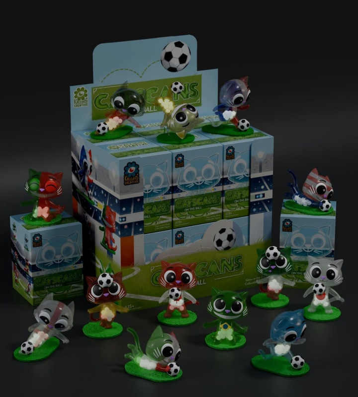 Cat Scans Mini Figures S3 - On the Ball 6 cm Blind Box Display (12) 3