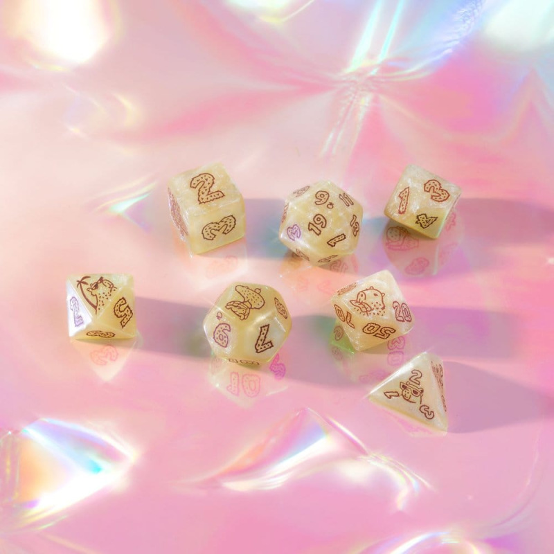 Capybara Dice Set of 7 Sleepie 3