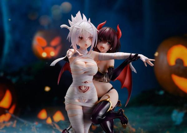 Ayakashi Triangle PVC Statue Matsuri Kazamaki & Suzu Kanade & Shirogane 25 cm