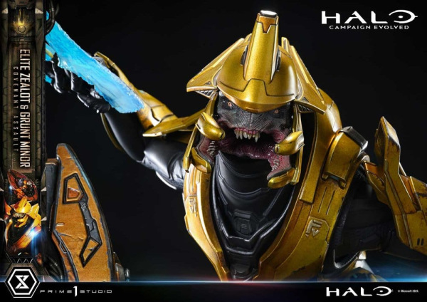 Halo: Campaign Evolved Ultimate Premium Masterline Series Statue 1/4 Elite Zealot & Grunt Minor: Cov 14