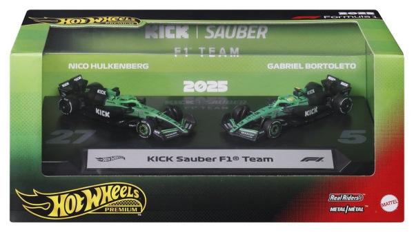 Formula 1 Hot Wheels Premium Die-Cast Vehicles 2-Pack 1/64 KICK Sauber Team 11