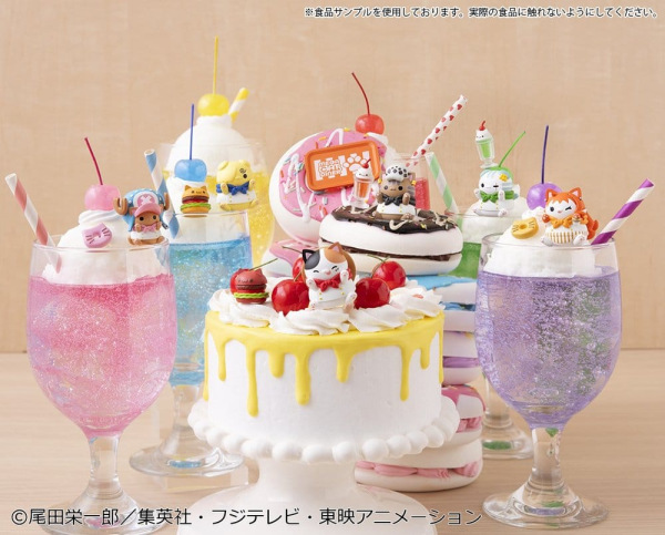 One Piece Mega Cat Project Mini Figures NyanPieceNyan! Diner! 3 cm Blind Box Display (6) 8