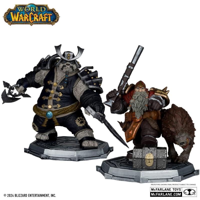 World of Warcraft PVC Statue 2-Pack 1/12 Dwarf Hunter: Beast Master & Pandaren: Monk (Gold Label) 15