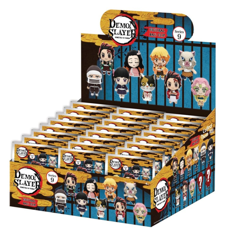 Demon Slayer: Kimetsu no Yaiba 3D PVC Bag Clips Series 9 Blind Bag Display (24)