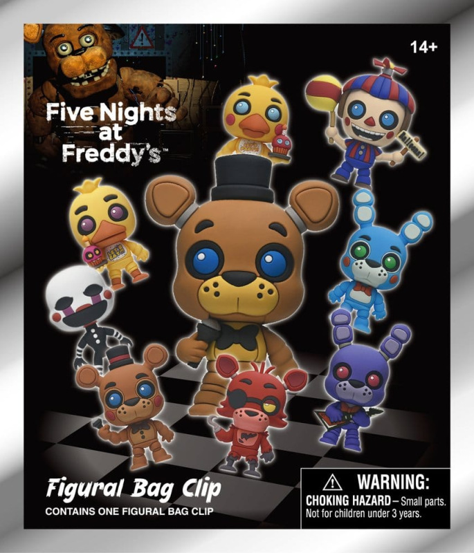 Five Nights at Freddy's 3D PVC Bag Clips Series 1 Display (24) 2