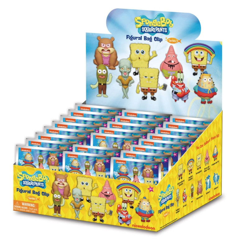 Nickelodeon Classics 3D PVC Bag Clips Series 5 SpongeBob SquarePants Display (24) 1
