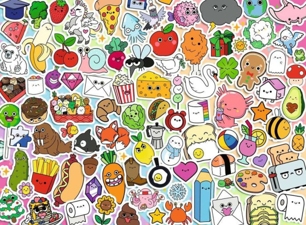Kawaii Jigsaw Puzzle Cute Kawaii Chaos (500 Pieces) 1