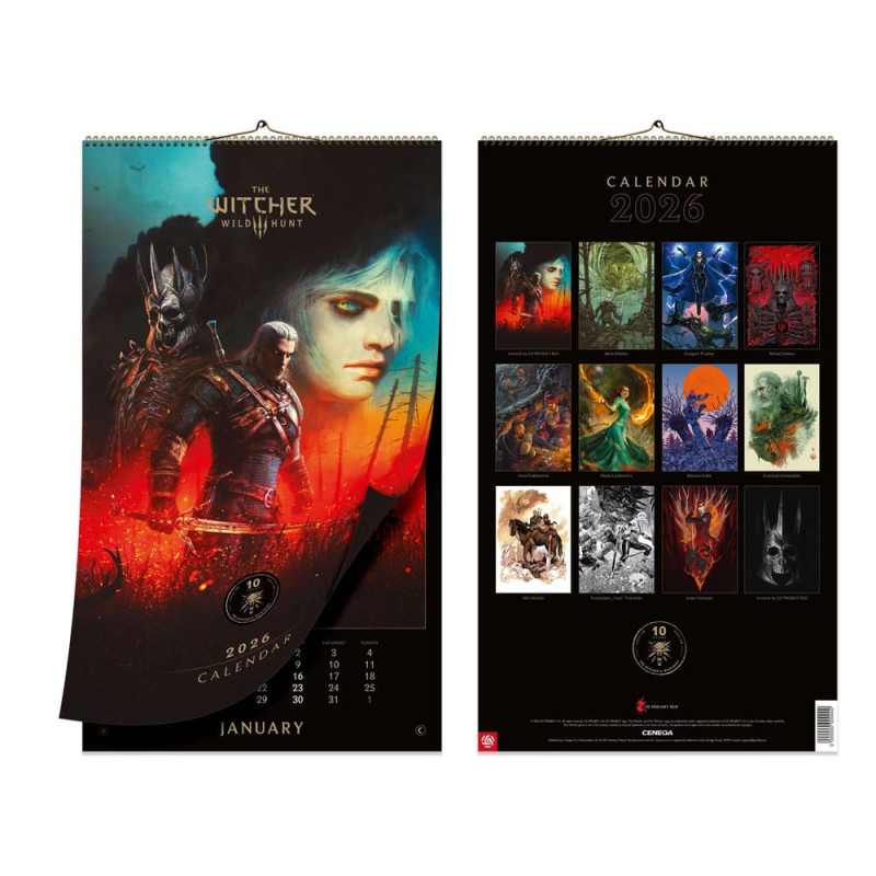 The Witcher 3: Wild Hunt Calendar 2026 10th Anniversary 1