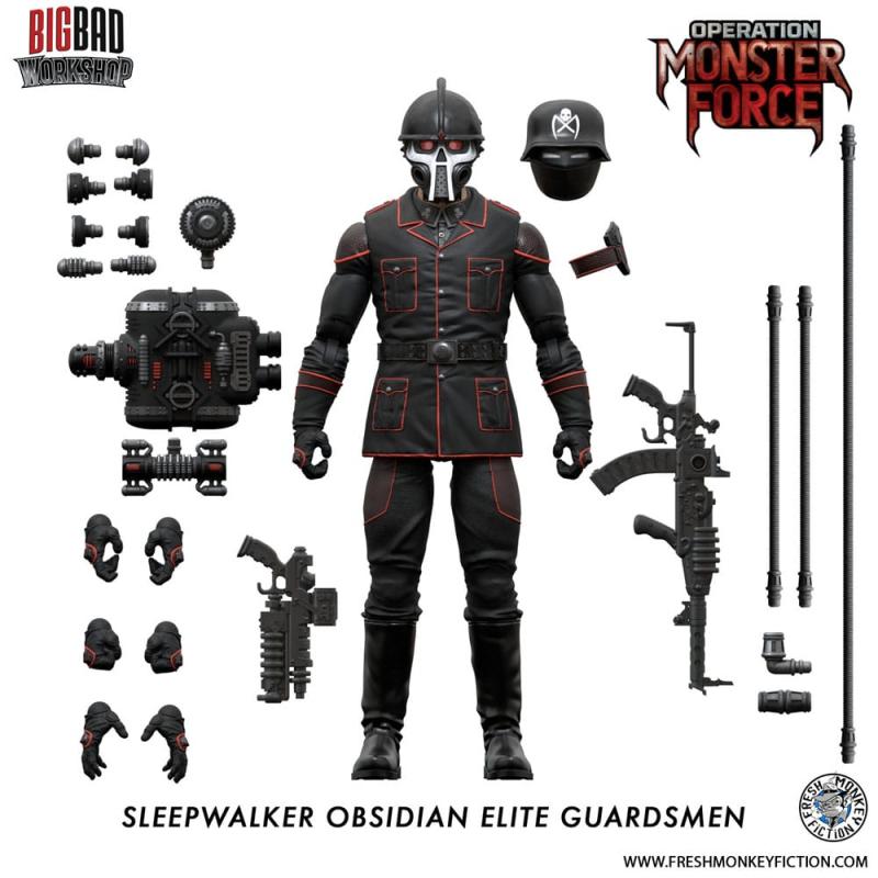 Operation: Monster Force Action Figure 1/12 Sleepwalker Obsidian Elite Guardsmen 15 cm