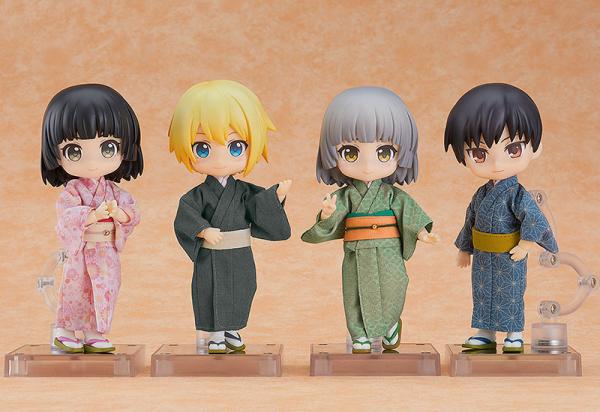 Original Character for Nendoroid Doll Figures Outfit Set: Kimono - Boy (Gray)