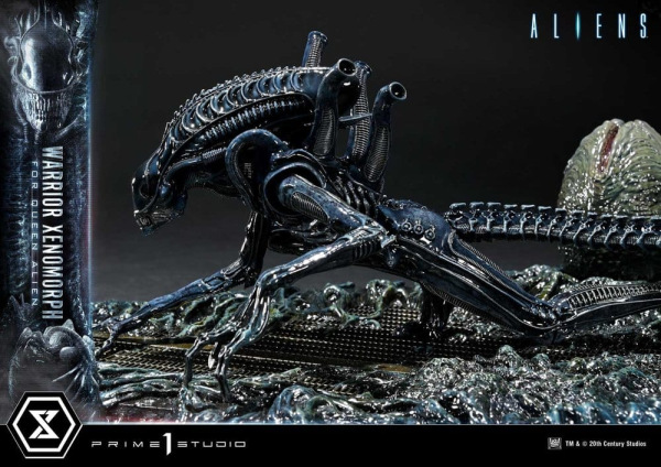 Aliens (Film) Ultimate Diorama Masterline Statue Warrior Xenomorph for Queen Alien 23 cm 11