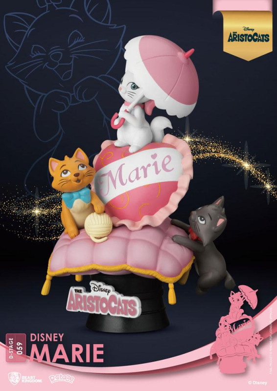 Disney Classic Animation Series D-Stage PVC Diorama Marie 15 cm 2