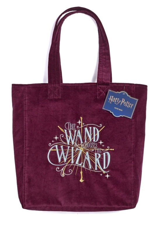Harry Potter Tote Bag The Wand Chooses The Wizard Velvet 1