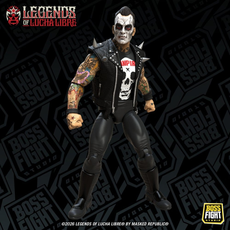 Legends of Lucha Libre Fanaticos Action Figure Vampiro Coffin Box Resurrected 15 cm 7