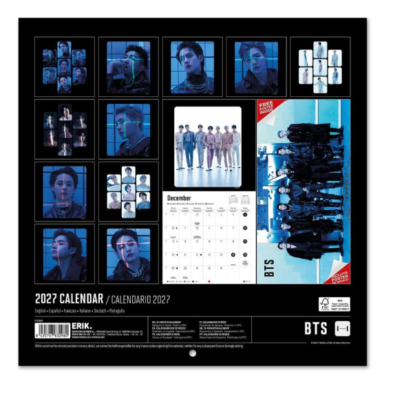 BTS 2027 Wall Calendar 30 x 30 cm 1