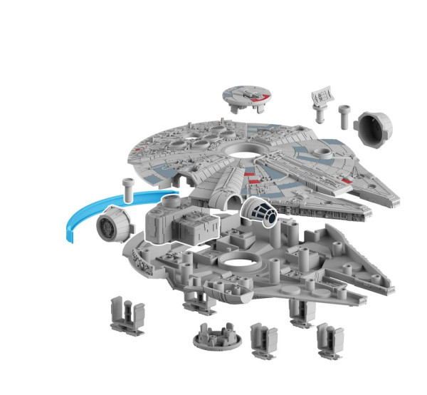 Star Wars Model Kit 1/164 Millennium Falcon 21 cm 4
