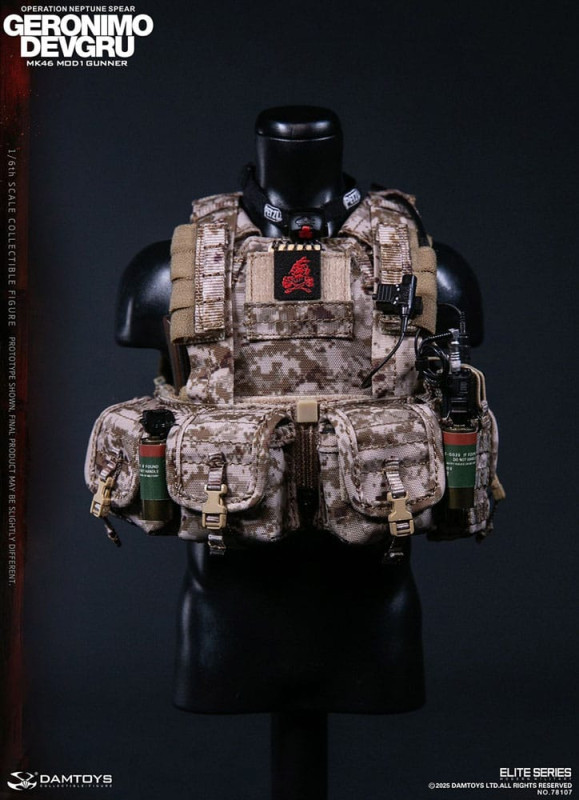 Modern Military Action Figure 1/6 Geronimo Devgru - MK46 MOD1 Gunner (Operation Neptune Spear) 30 cm 13