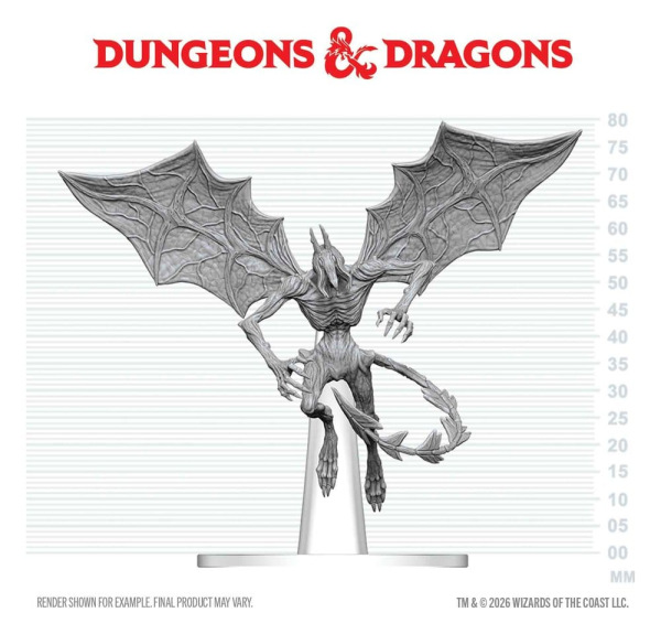 Dungeons & Dragons Nolzur's Marvelous Miniatures Unpainted Miniature Nightgaunt 17 cm 2