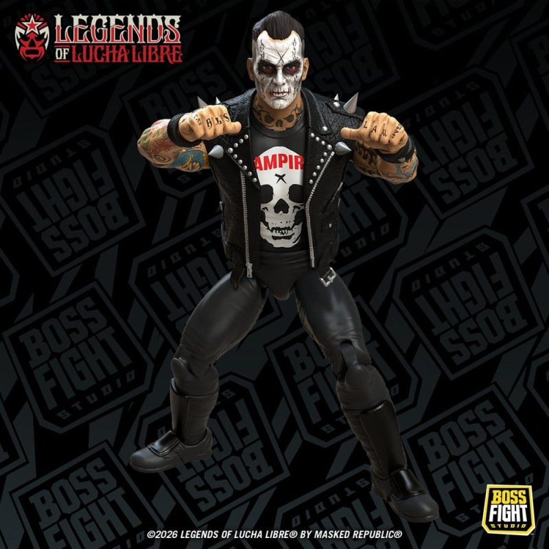 Legends of Lucha Libre Fanaticos Action Figure Vampiro Coffin Box Resurrected 15 cm 6