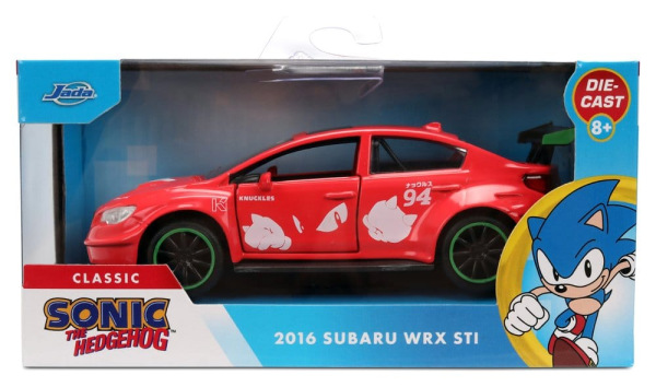 Sonic Diecast Model 1:32 Knuckles 2016 Subaru WRX STI Assortment (6) 12
