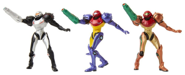 World of Nintendo Metroid Mini Figure 3-Pack Chozo Power Suits 6 cm 1