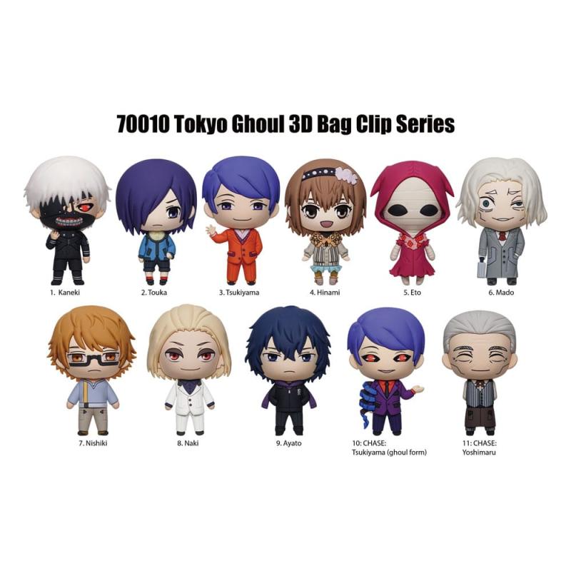 Tokyo Ghoul 3D PVC Bag Clips Series 2 Display (24)