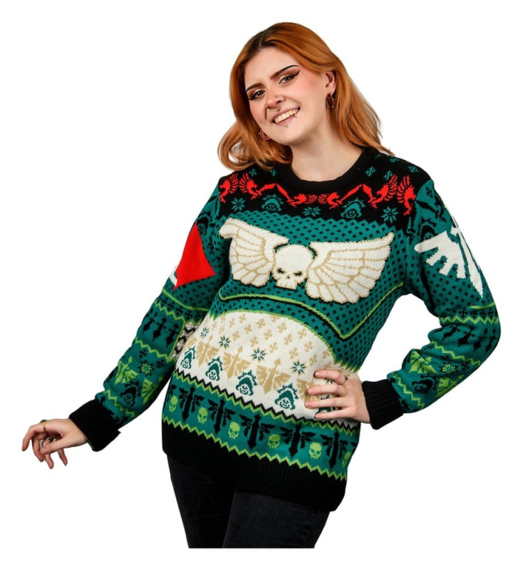 Warhammer 40,000 Christmas Sweater Dark Angels Size XL 4