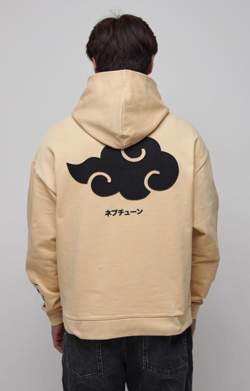 Naruto Shippuden Hooded Sweater Graphic Beige Size L