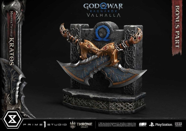 Throne Legacy God of War Series Statue 1/3 Ragnarok Master Thyself Kratos Bonus Version 67 cm 4
