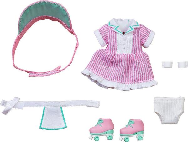 Original Character Parts for Nendoroid Doll Figures Outfit Set: Diner - Girl (Pink)