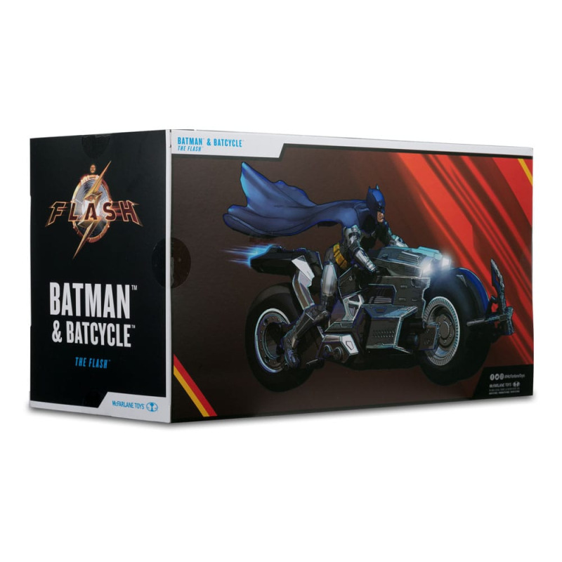 The Flash DC Multiverse Vehicle Batcycle with Batman 7