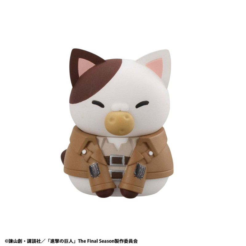 Attack on Titan Mega Cat Project Attack on Tinyan Trading Figures Gathering Scout Regiment danyan! 3 5