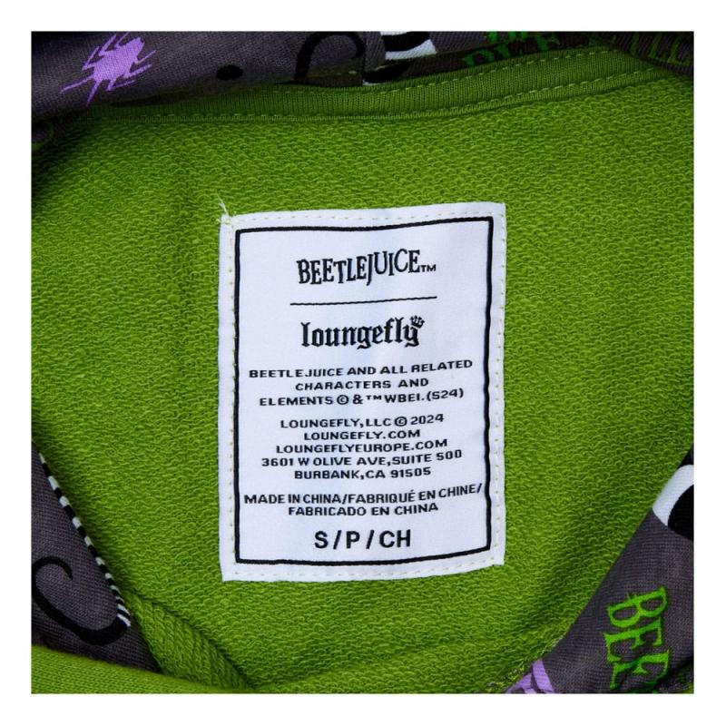 Beetlejuice by Loungefly Hoodie Sweater Unisex Glow in the Dark Size S