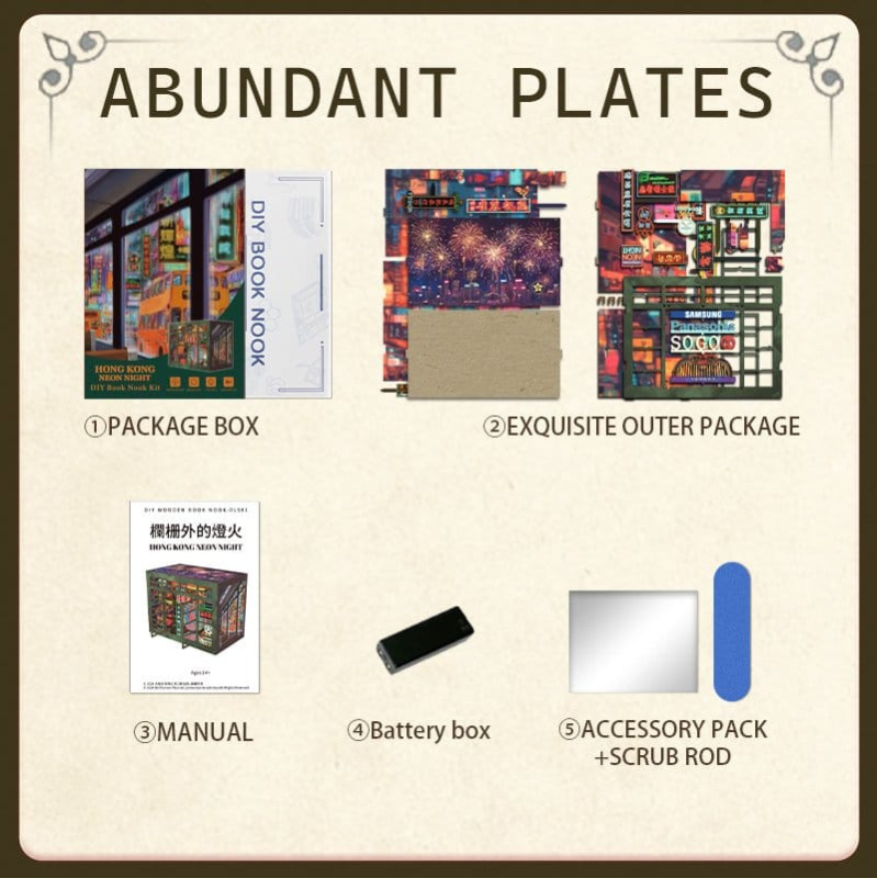 Book Nook Hong Kong Neon Light 13 x 17 cm 3