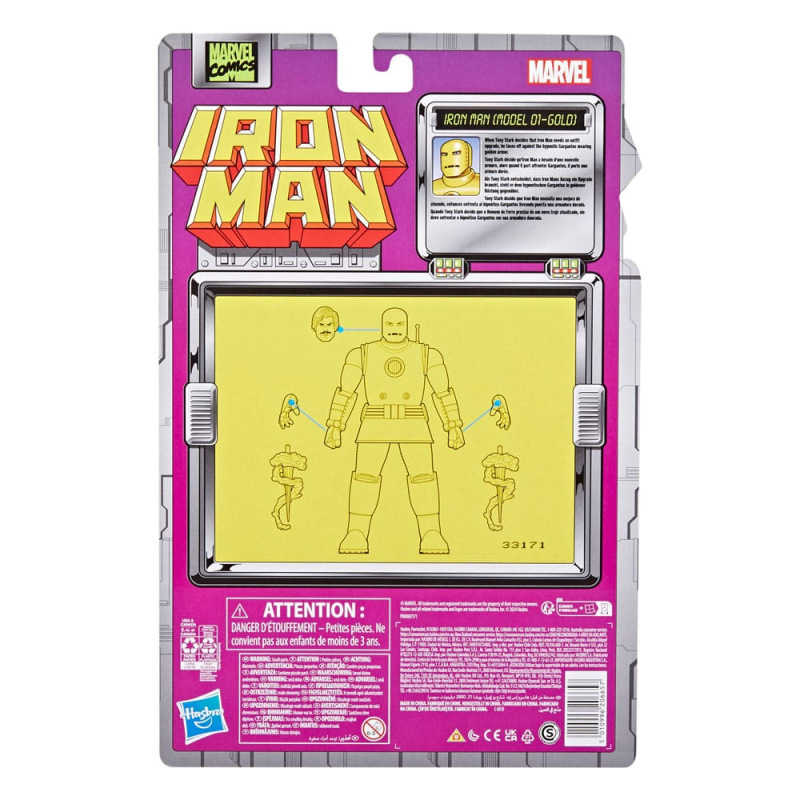 Iron Man Marvel Legends Action Figure Iron Man (Model 01-Gold) 15 cm 6