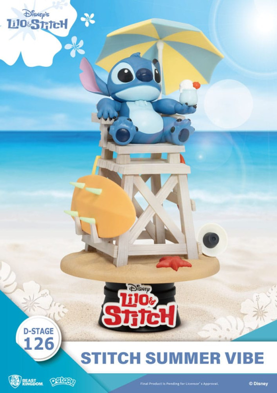 Disney D-Stage PVC Diorama Stitch Summer Vibe 16 cm 1
