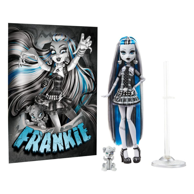 Monster High Reel Drama Doll Frankie Stein in Black And White 2