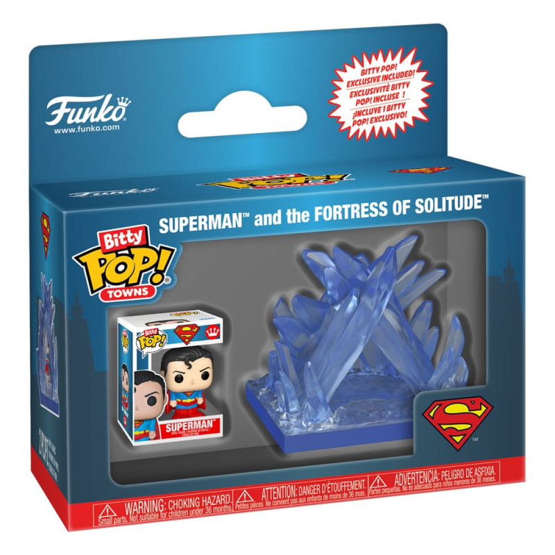 DC Comics Bitty POP! Towns Vinyl Figure Superman and the Fortress of Solitude 1