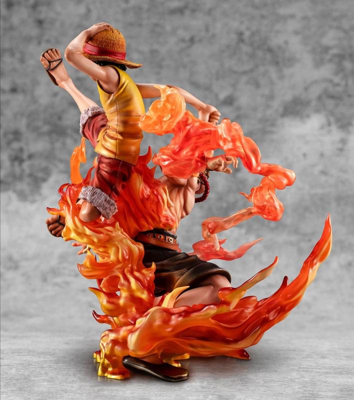 One Piece P.O.P NEO-Maximum PVC Statue Luffy & Ace Bond between brothers 20th Limited Ver. 25 cm