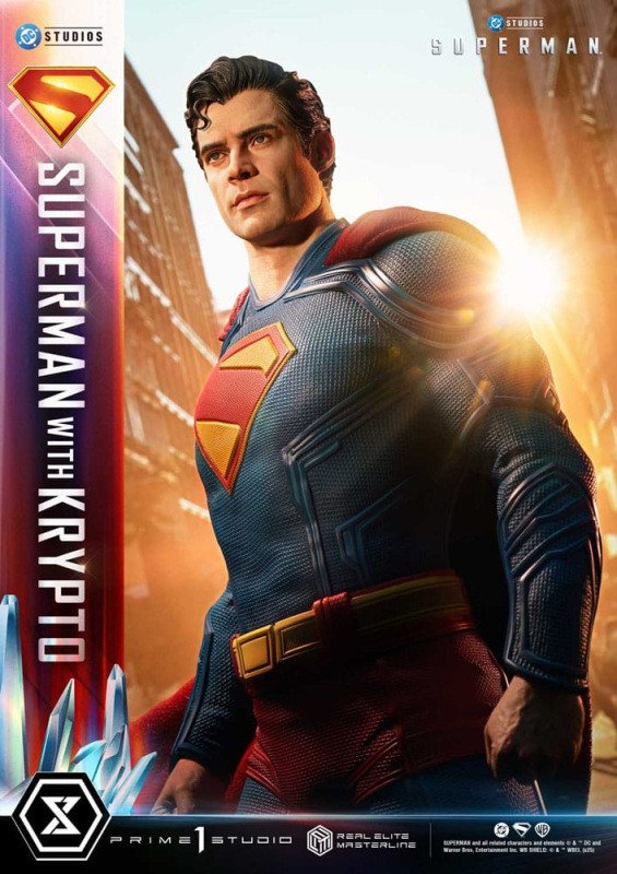 Superman (2025) Real Elite Masterline Series Statue 1/3 Superman with Krypto 95 cm 3