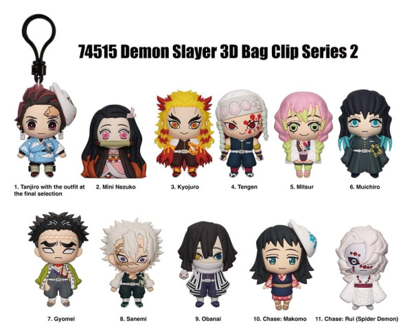 Demon Slayer: Kimetsu no Yaiba PVC Bag Clips Series 2 Display (24) 1