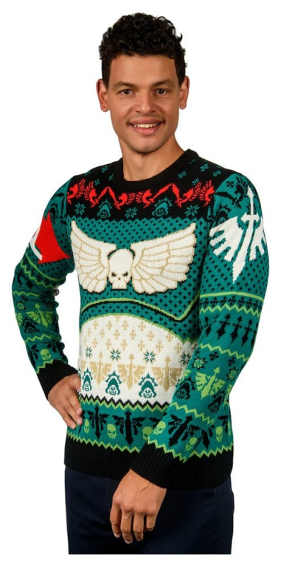 Warhammer 40,000 Christmas Sweater Dark Angels Size XL 2