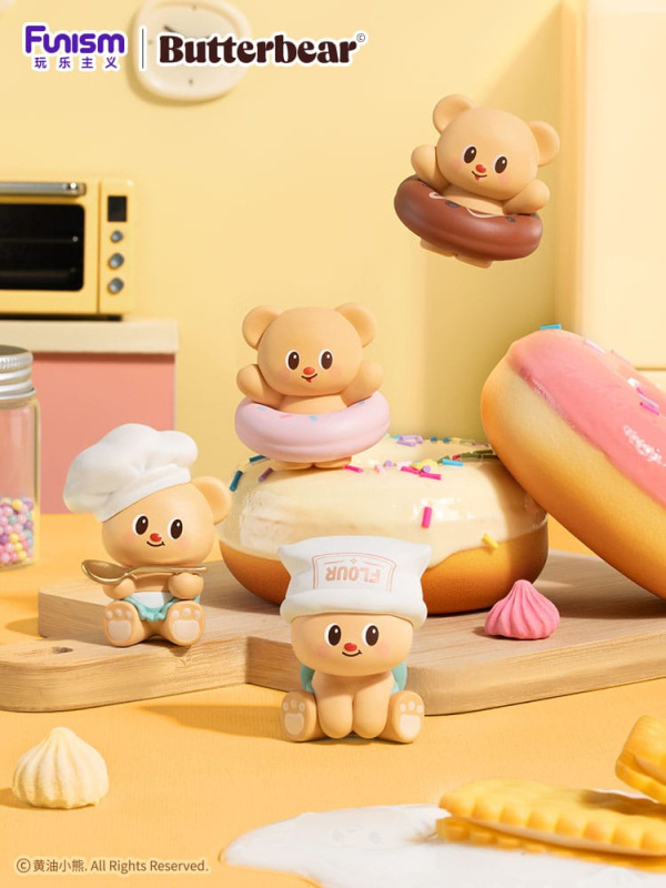 Butterbear Baked with Love Series Mini Figures 3-Pack Chubby Face 9 cm Display (6) 6