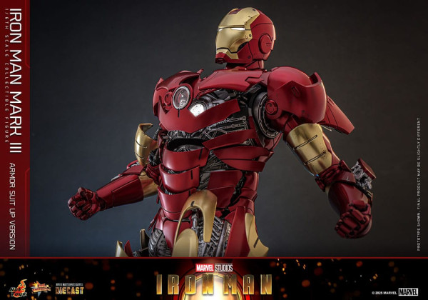 Iron Man Movie Masterpiece Diecast Action Figure 1/6 Iron Man Mark III (Armor Suit Up Version) 32 cm 11