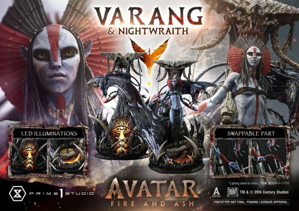 Avatar: Fire and Ash (Film) Real Elite Masterline Series Statue 1/4 Varang & Nightwraith Avatar Lega 2