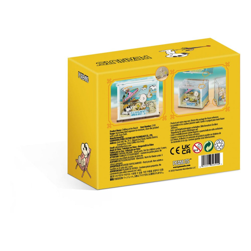 Peanuts Puremind DIY Construction Mini Scene Chilling at the Beach 2