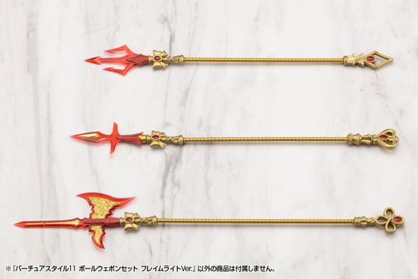 Kotobukiya M.S.G. Model Kit Accessory Set Virtuous Style 11 Pole Weapon Set Flamerite Ver. 3
