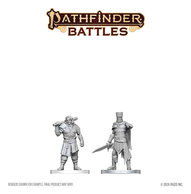 Pathfinder Battles Deep Cuts Unpainted Miniature Ruffian & Gang Leader 14 cm 1